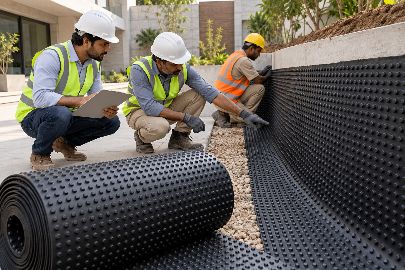 Black dimple membrane site inspection-2