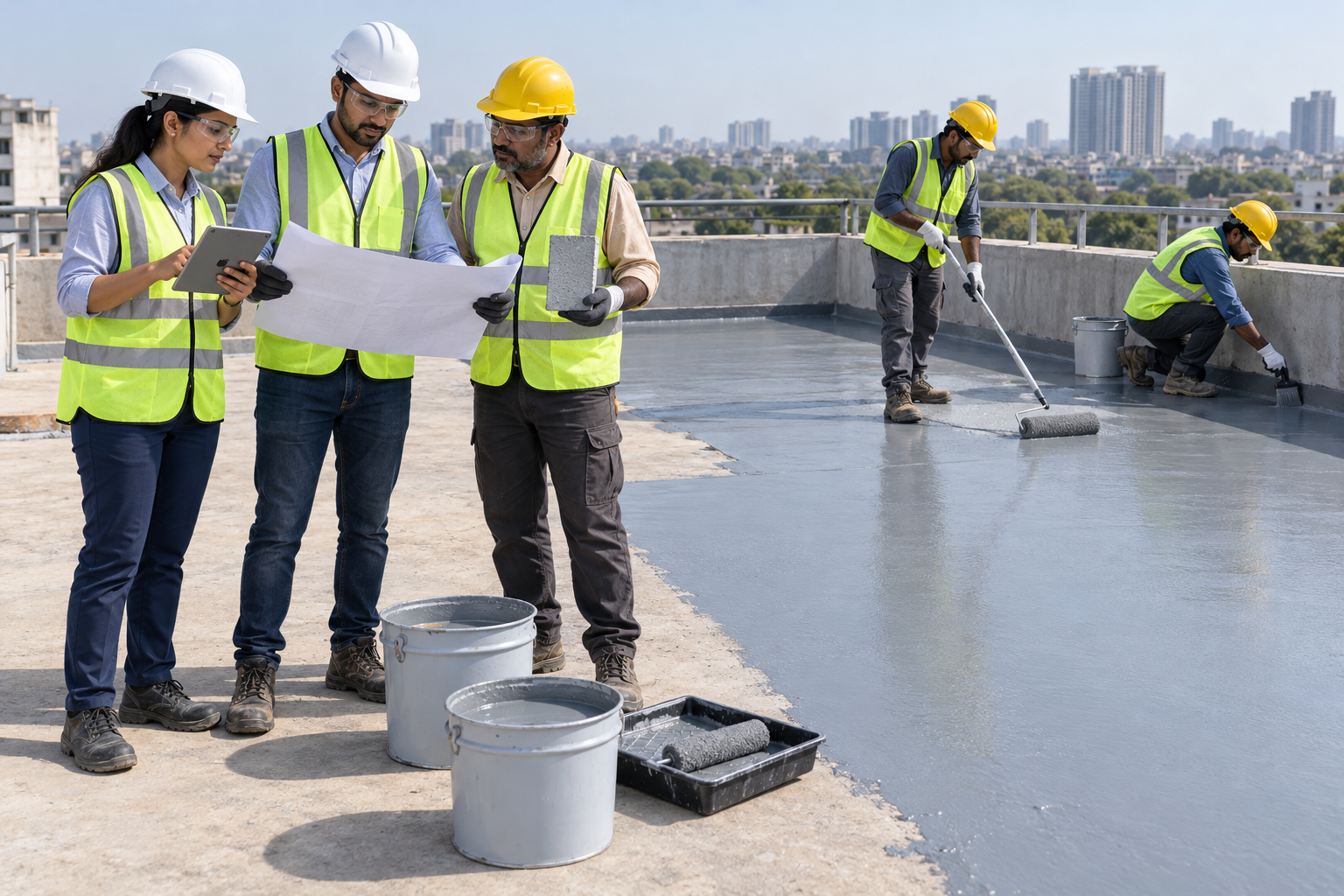 Coordinating seamless PU roof waterproofing-6
