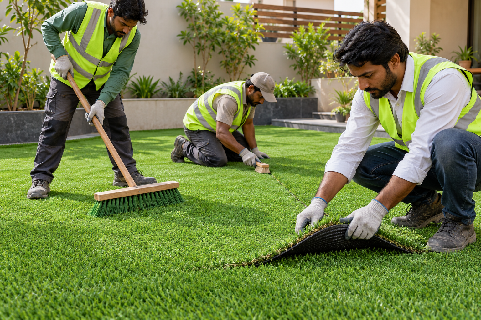 Expert Artificial Grass Courtyard Maintenance-3