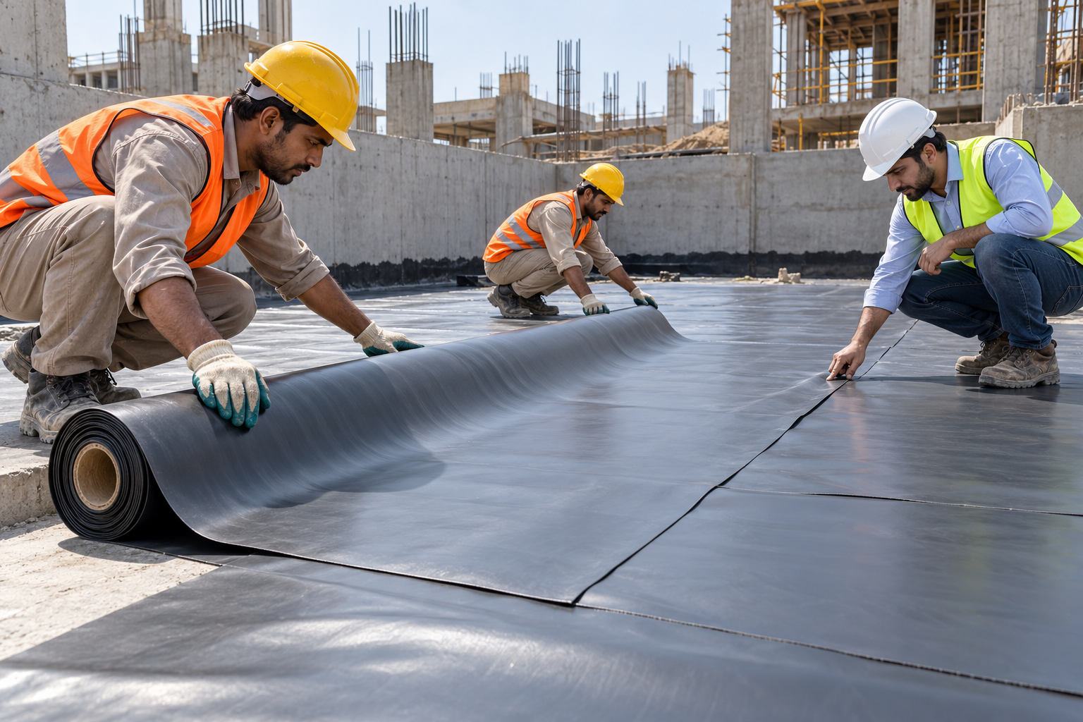 FPP Membrane Unrolled on Foundation Slab-1