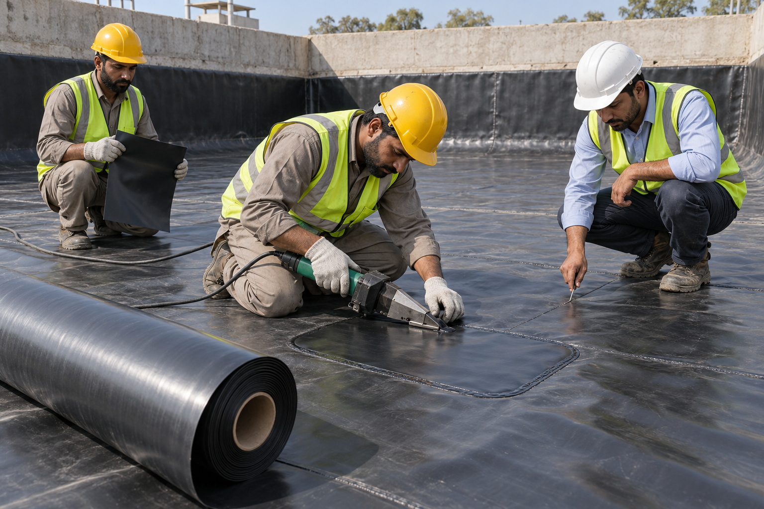 HDPE Geomembrane Patch Welding-1