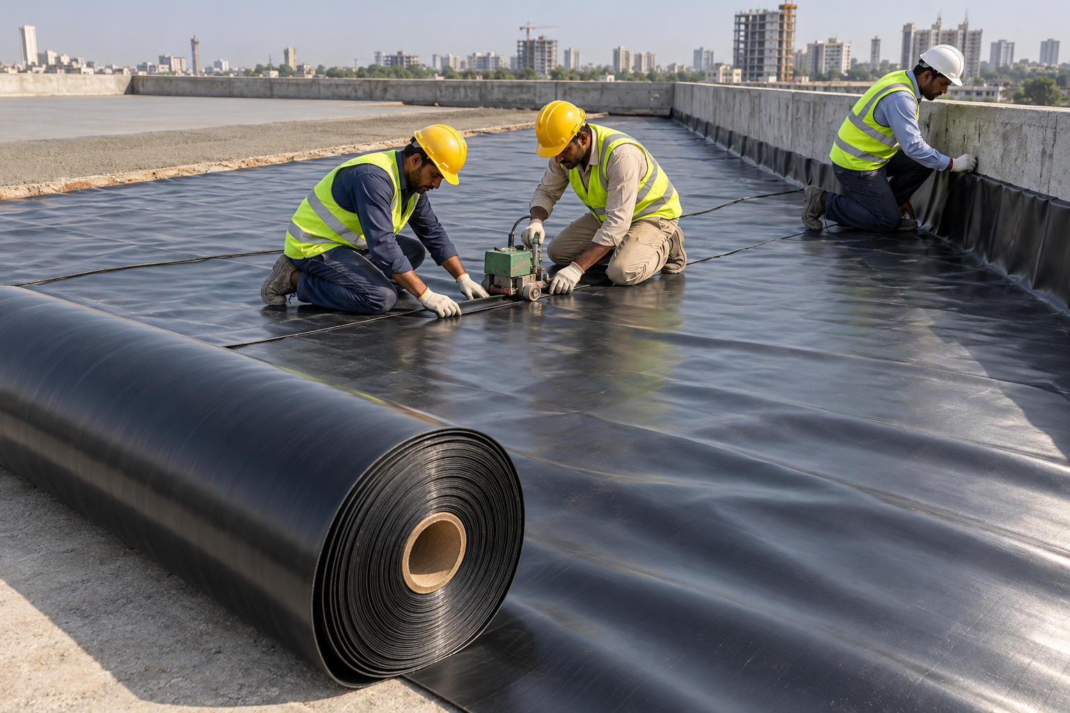 LLDPE Geomembrane Installation in Pakistan-4