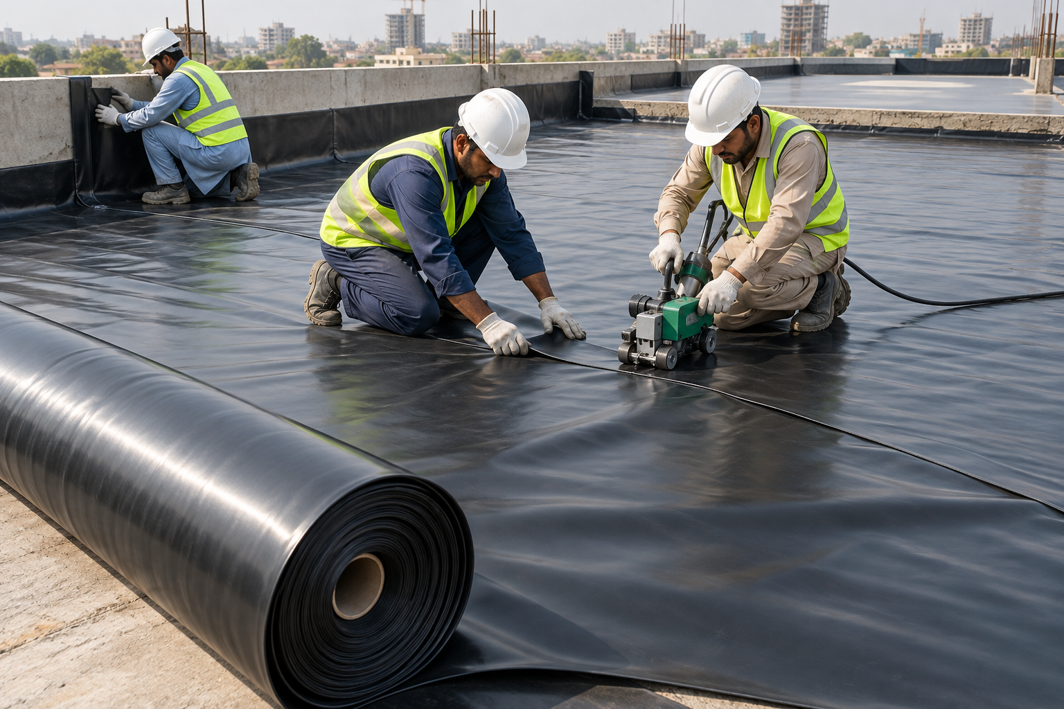 LLDPE geomembrane podium deck waterproofing-4