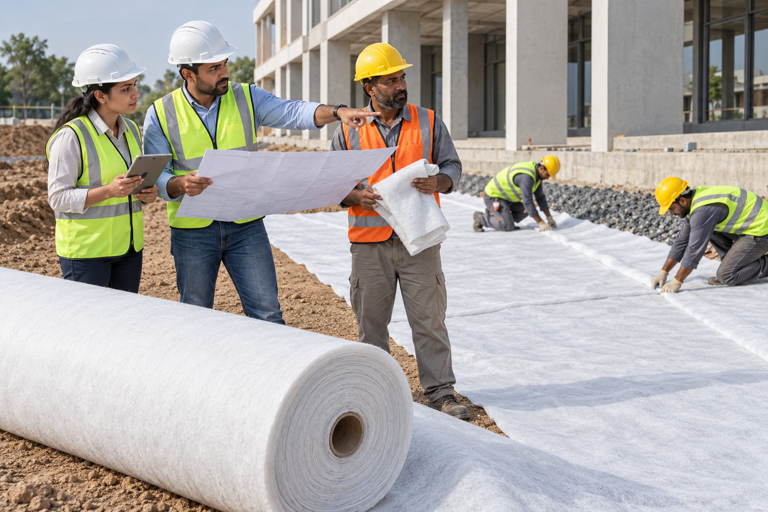 Managing Geotextile Installation On Site-6