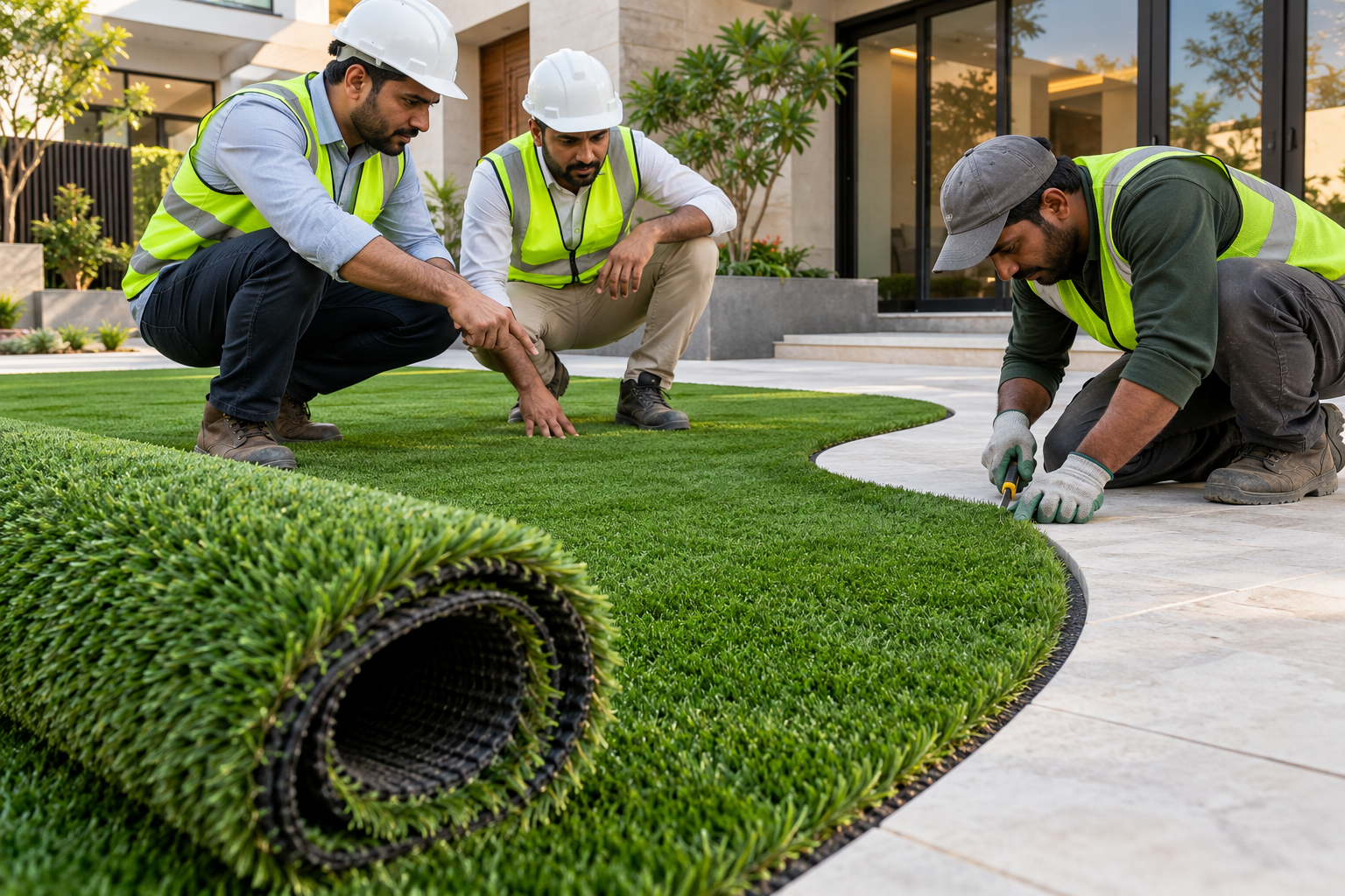 Precision Artificial Grass Installation in Pakistan-1