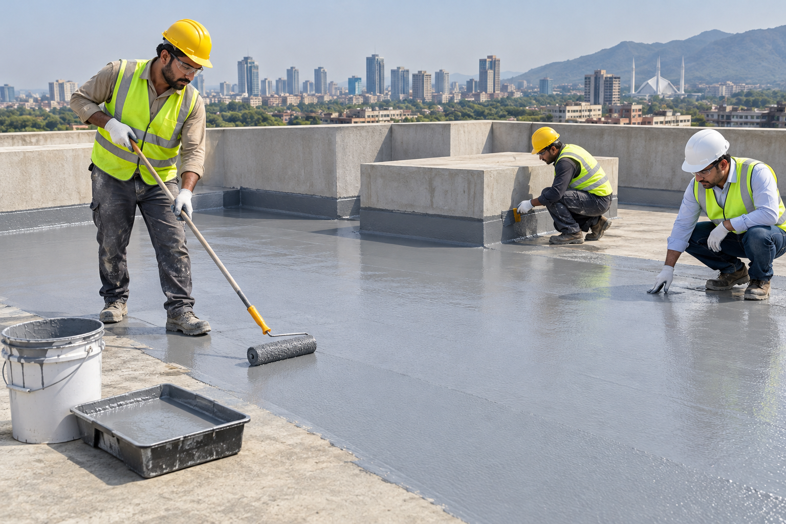 Seamless PU Roof Waterproofing-3