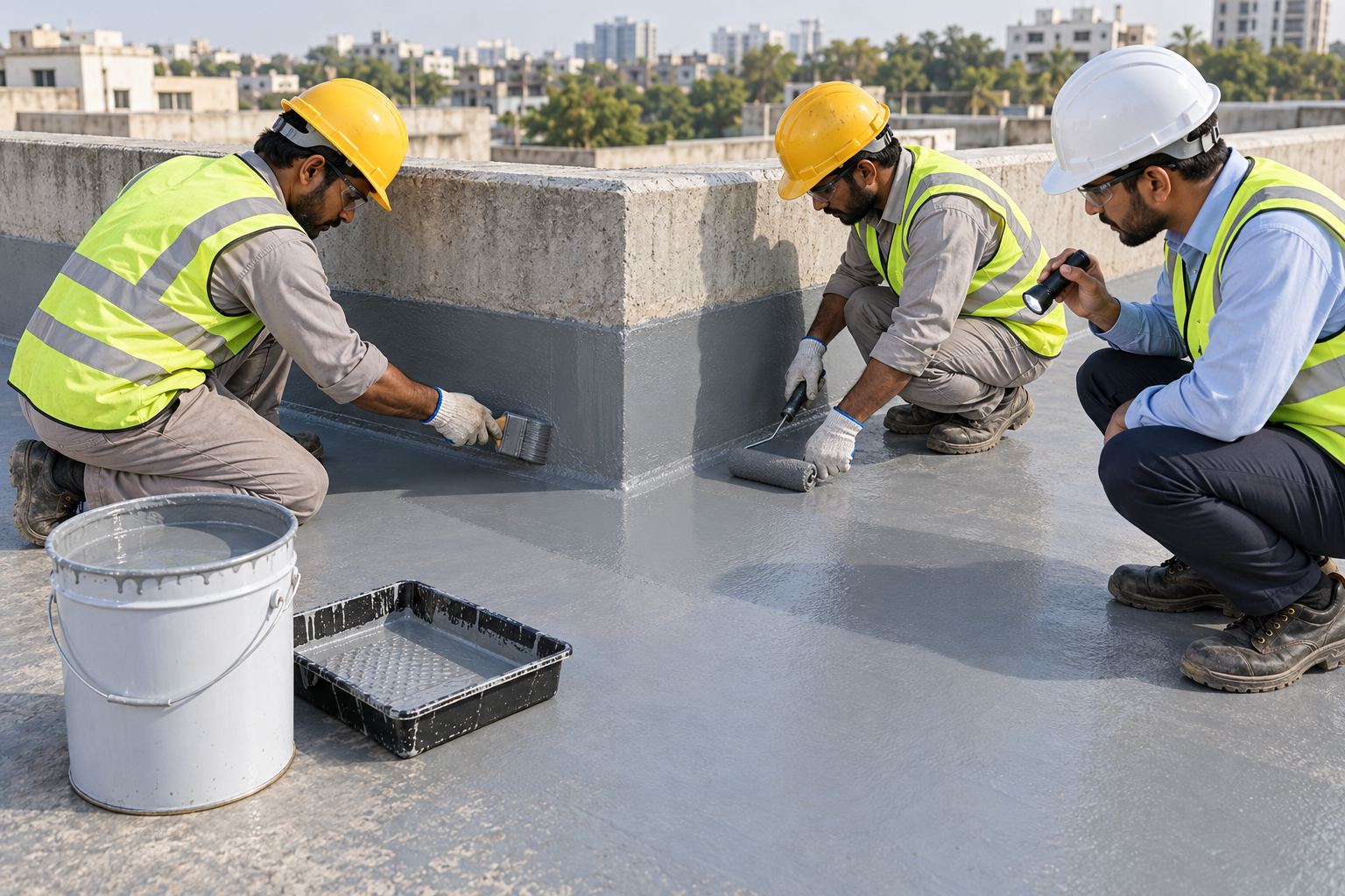 Seamless PU roof coating repair-5